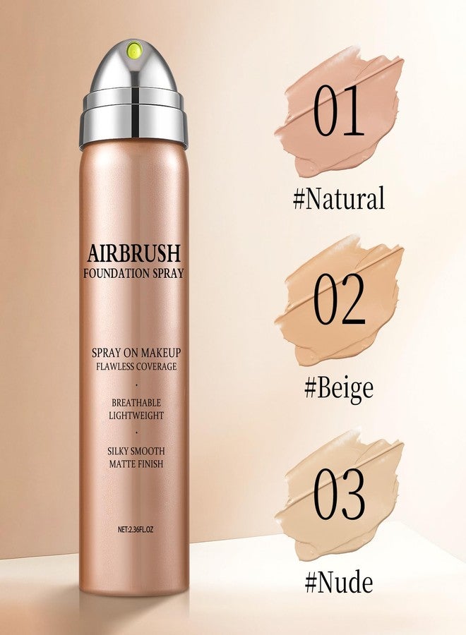 QIUFSSE Air Brush Makeup Foundation,Silk Flawless Airbrush Makeup,Buildable Coverage Foundation for Older Women,Teenagers,Middle-aged,Moisturizing Ingredients for Smooth Radiant Skin (02 Beige) - Image 5